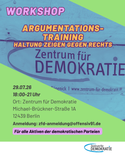 Argumentationstraining 29.07.2026