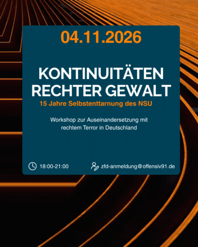 Kontinuitäten rechter Gewalt 04.11.2026